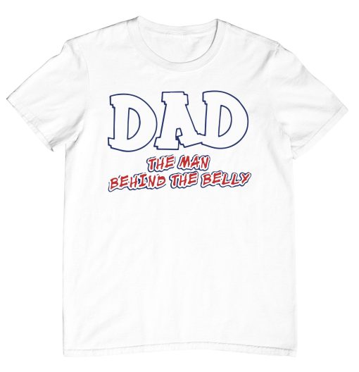 Blue White Red Color Dad The Man Behind The Belly Happy Father’s Day Unisex T-Shirt