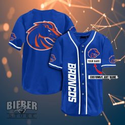Boise State Broncos Personalized Name Ncaa Fans Team 3d Customization Gifts Baseball Jersey