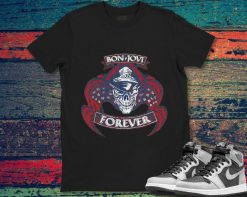 Bon Jovi Forever Skull Rock Band Music Lover Unisex Gift T-Shirt