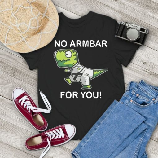 Brazilian Jiu Jitsu No Armbar for You Karate Dinosaurs Funny Vintage T-Shirt