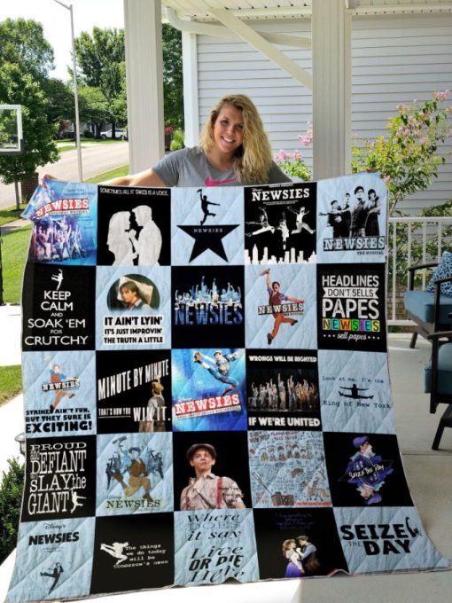 Broadway Newsies Musical Quilt Blanket