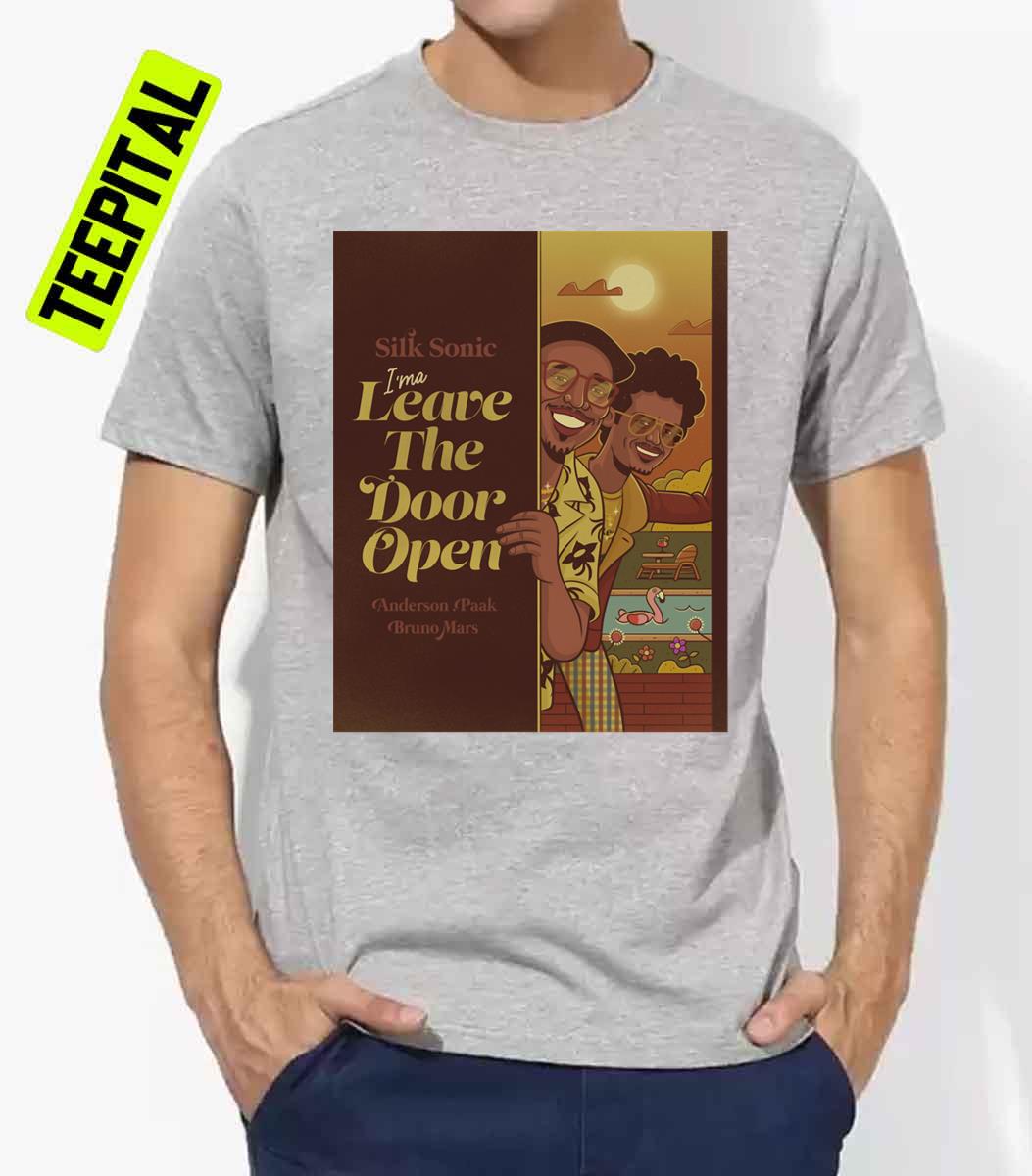 Bruno Mars And Anderson Paak Silk Sonic Leave The Door Open Unisex T-Shirt
