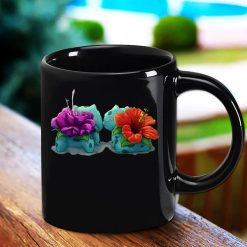 Bulbasaur And Big Bulba Flower Pokemon Premium Sublime Ceramic Coffee Mug Black