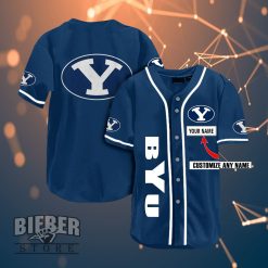Byu Cougars Personalized Name Ncaa Fans Team 3d Customization Gifts Baseball Jersey