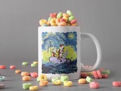 Calvin And Hobbes Go Exploring – Van Gogh Oil Paint Mug Vincent Van Gogh Lover Mug Coffee Mug Premium Sublime Ceramic Coffee Mug White