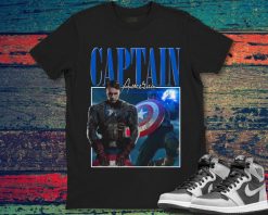 Captain America Poster Marvel Avenger Vintage Unisex Gift T-Shirt