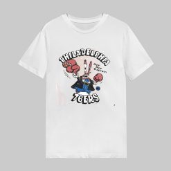 Cartoon Style Aye Aye Captian Philadelphia 76ers NBA Basketball Unisex T-Shirt