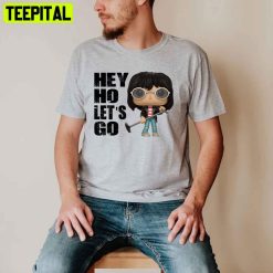 Cartoon Style Hey Ho Let’s Go Joey Ramone Unisex T-Shirt