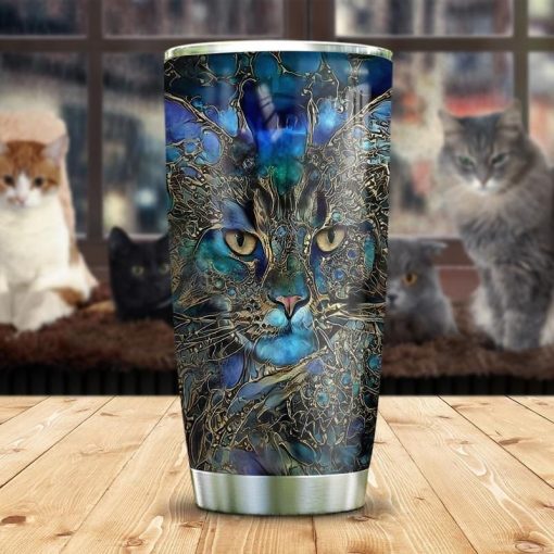 Cat Trippy Metal Style Stainless Steel Cup