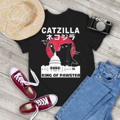 Catzilla Japanese Sunset Style Vintage T-Shirt