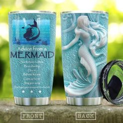 Ceramic Style Mermaid Stainless Steel Cup