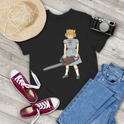 Chainsaw Girl Punk Goth Horror Graphic Vintage T-Shirt