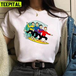 Characters Of The Wiggles Surfing Art Unisex T-Shirt