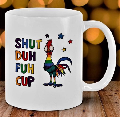 Chicken Shut Duh Fuh Cup Premium Sublime Ceramic Coffee Mug White