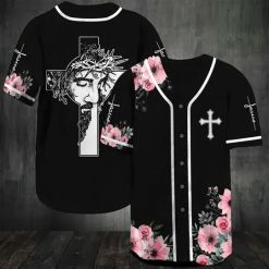 Christian Jesus God Flower Personalized 3d Baseball Jersey kv