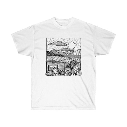 City And Nature Scape Unisex Ultra Cotton Tee Shirt