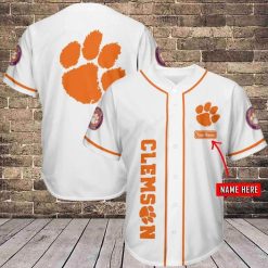 Clemson Tigers Personalized Baseball Jersey 334
