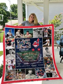 Cleveland Indians 125 Years Quilt Blanket