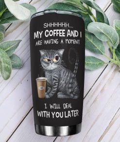 Coffee Tabby Cat Stainless Steel Cup