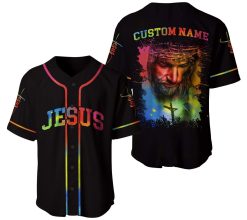 Colorful Jesus 3d Personalized 3d Baseball Jersey 270521h