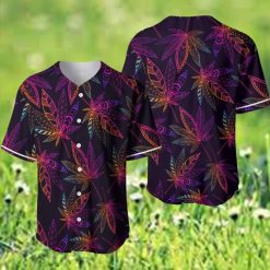 Colorful Weed Trippy Personalized 3d Baseball Jersey