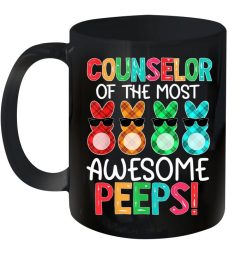 Counselor Of The Most Awesome Peeps Easter Bunny Eggs Premium Sublime Ceramic Coffee Mug Black