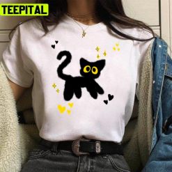 Cute Blackcat Trendy Illustration Unisex T-Shirt