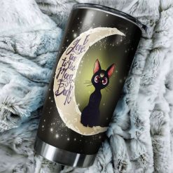 Cute Cat Love Moon And Back Stainless Steel Cup