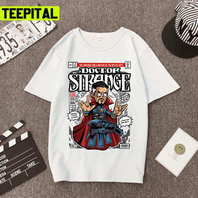 Cute Dr Strange Retro Comic Illustration Unisex T-Shirt