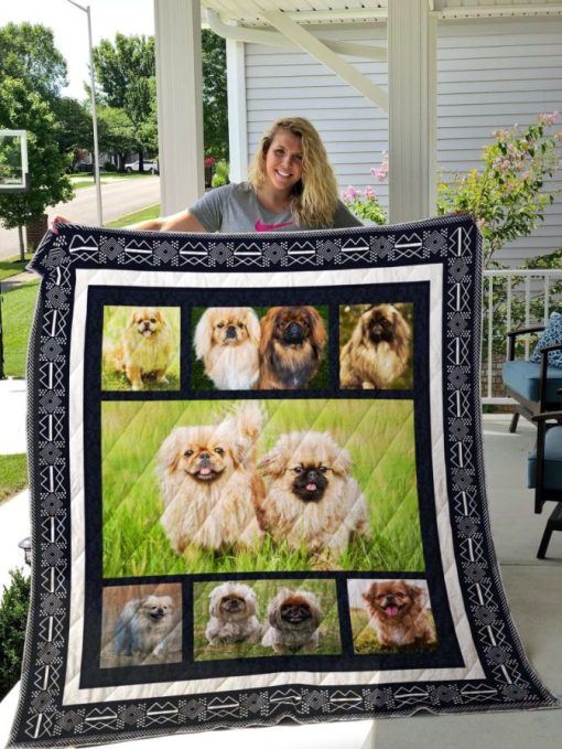 Cute Pekingese Quilt Blanket