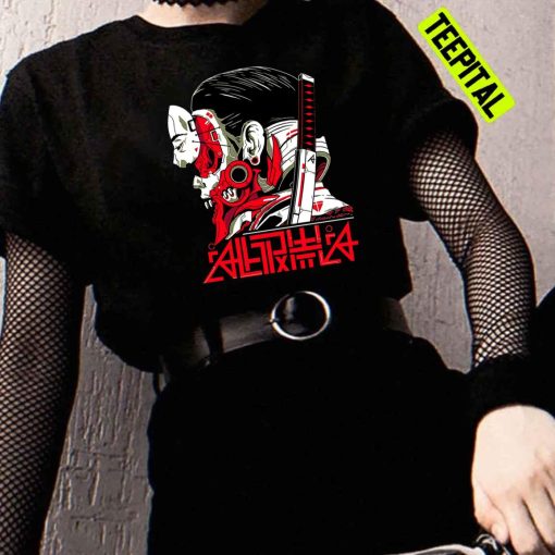 Cyberpunk Vaporwave Samurai Cyborg Unisex T-Shirt