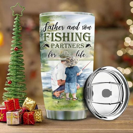 Dad Son Fishing Partner Stainless Steel Cup