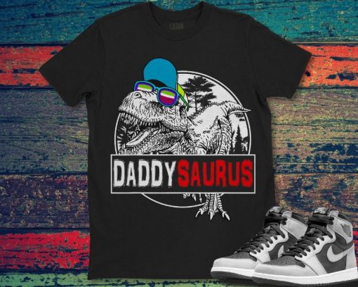 Daddysaurus Dinosaur T-Rex Daddy Poster Fathers Day T-Shirt