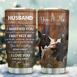 Dairy Cattle Couple Husband Stainless Steel Cup