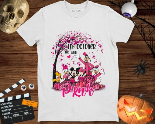 Daisy Disney In October We Wear Pink Breast Cancer Awareness Unisex Gift T-Shirt