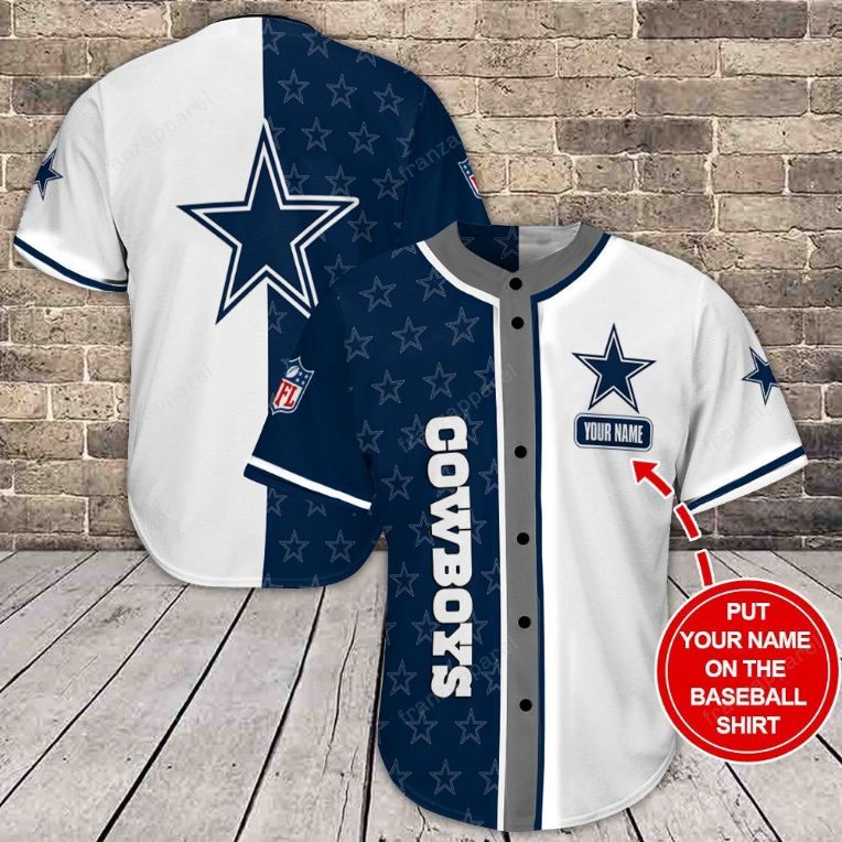 Dallas Cowboys Personalized Baseball Jersey Shirt 124