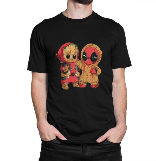 Deadpool and Baby Groot Funny T-Shirt