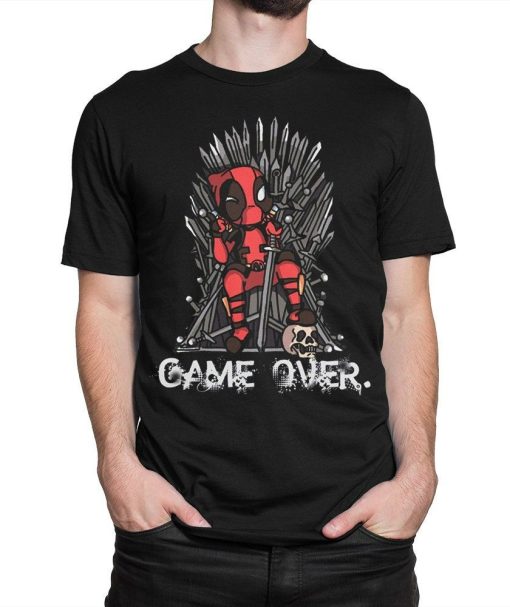 Deadpool and Iron Throne Game Over T-Shirt