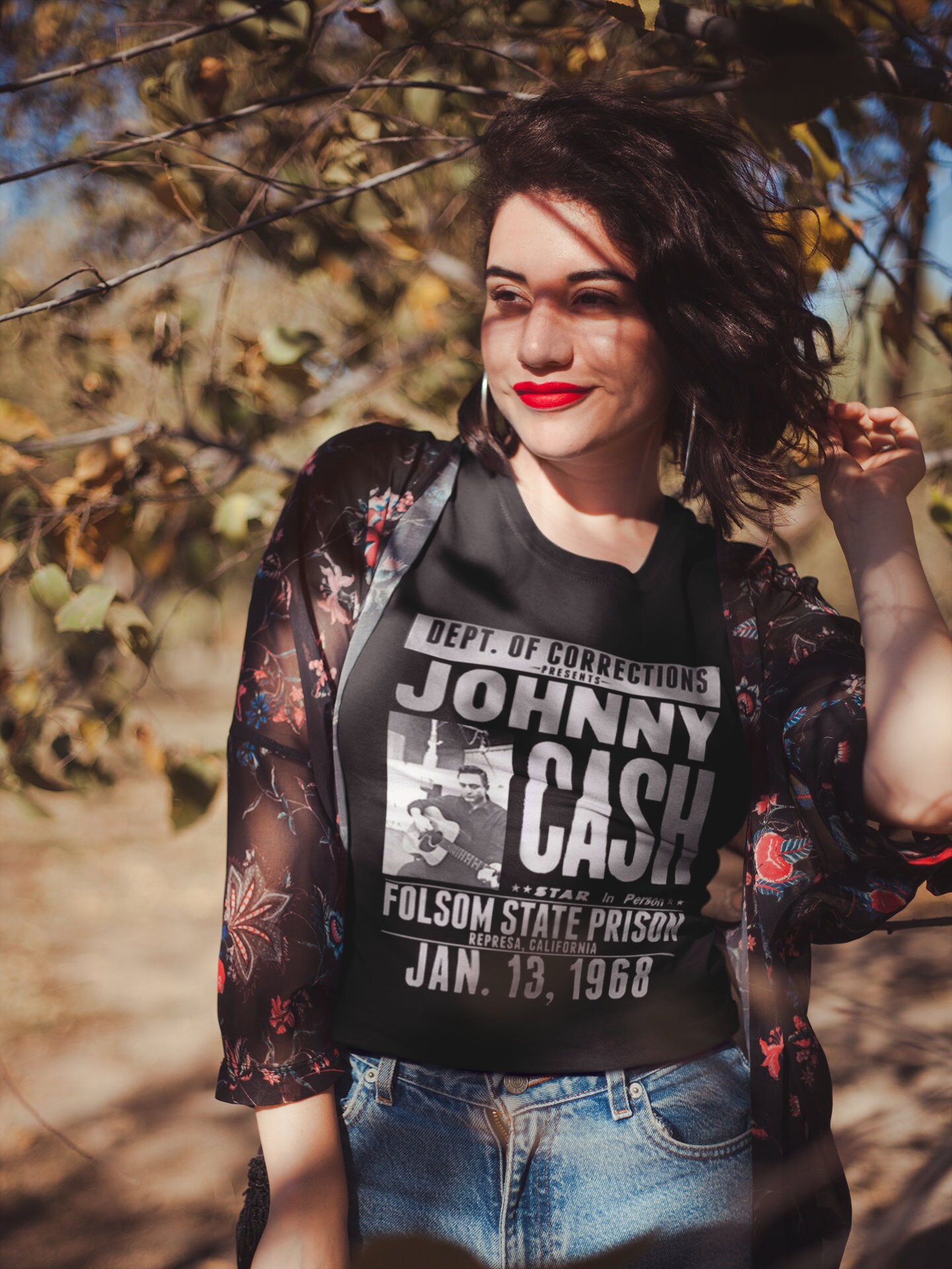 Dept Of Gorrections Johnny Cash Graphic Unisex T-Shirt