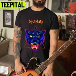 Digital Blue Jaguar Style Def Leppard Unisex T-Shirt