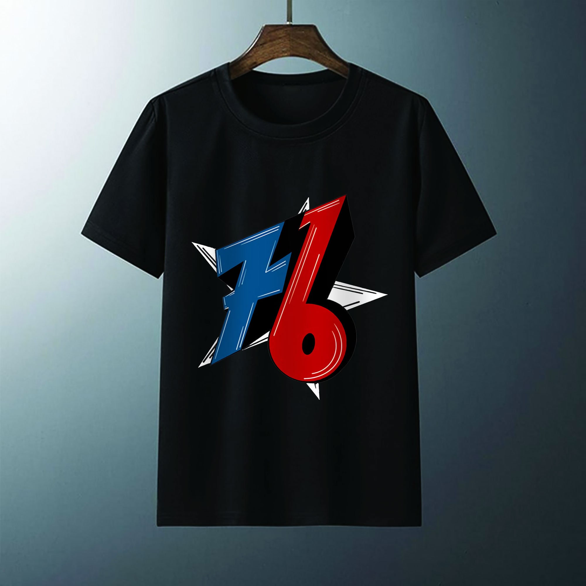 Digital Design Logo Philadelphia 76ers NBA Basketball Unisex T-Shirt