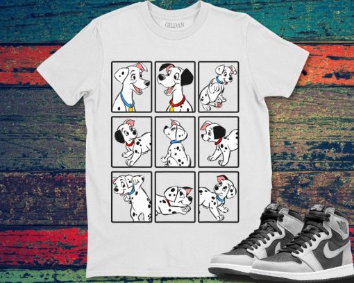 Disney 101 Dalmatians Group Shot Boxes Funny Dog Unisex Gift T-Shirt