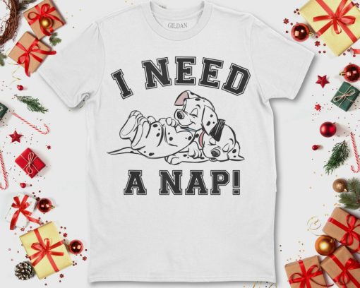 Disney 101 Dalmatians I Need A Nap Group Shot Puppies Raglan Unisex T-Shirt