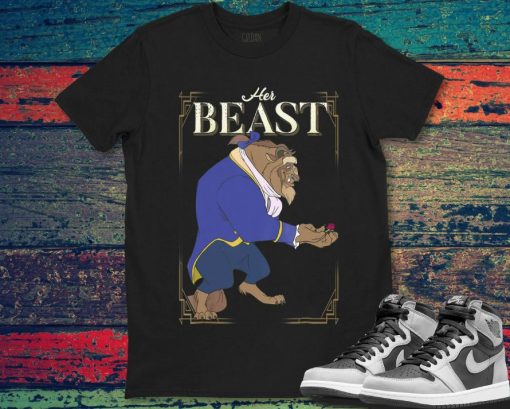 Disney Beauty And The Beast Her Beast Graphic Unisex Gift T-Shirt