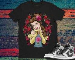 Disney Belle Roses Beauty And The Beast Graphic Unisex Gift T-Shirt