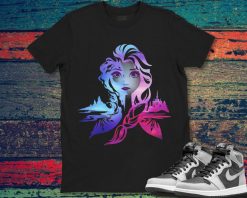 Disney Frozen 2 Elsa Two Tone Gradient Portrait T-Shirt