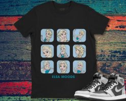 Disney Frozen Elsa Moods Cute Face Box Up Funny Unisex T-Shirt