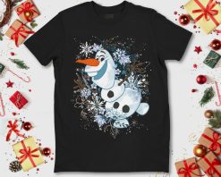 Disney Frozen Olaf Dancing In The Snowflakes Graphic Christmas Unisex T-Shirt