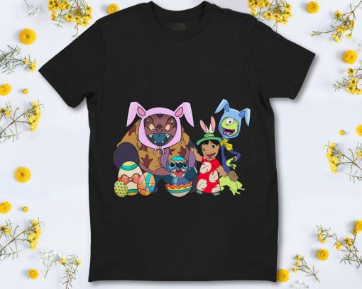 Disney Lilo And Stitch Bunny Cosplay Easter Eggs Happy Easter T-Shirt