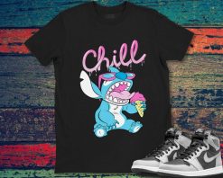 Disney Lilo and Stitch Neon Ice Cream Chill Drip Unisex Gift T-Shirt